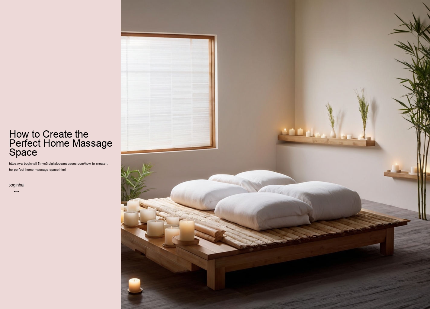 How to Create the Perfect Home Massage Space